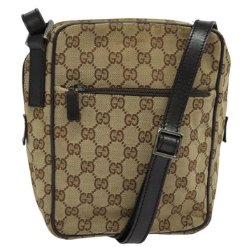 GUCCI GG Canvas Shoulder Bag Beige Silver 03136 Auth ep10483