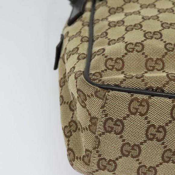 GUCCI GG Canvas Shoulder Bag Beige Silver 03136 Auth ep10483