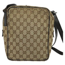 GUCCI GG Canvas Shoulder Bag Beige Silver 03136 Auth ep10483-2