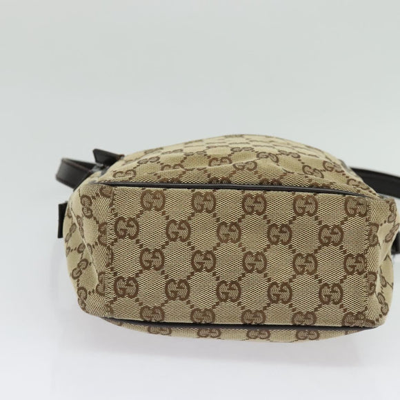 GUCCI GG Canvas Shoulder Bag Beige Silver 03136 Auth ep10483