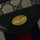 GUCCI GG Supreme Sherry Line Shoulder Bag PVC Navy Gold 41 02 013 Auth ep10484-14