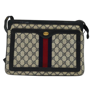 GUCCI GG Supreme Sherry Line Shoulder Bag PVC Navy Gold 41 02 013 Auth ep10484 - 0