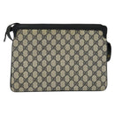 GUCCI GG Supreme Sherry Line Shoulder Bag PVC Navy Gold 41 02 013 Auth ep10484-3