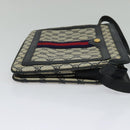 GUCCI GG Supreme Sherry Line Shoulder Bag PVC Navy Gold 41 02 013 Auth ep10484-5