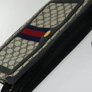 GUCCI GG Supreme Sherry Line Shoulder Bag PVC Navy Gold 41 02 013 Auth ep10484-6