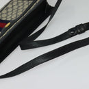 GUCCI GG Supreme Sherry Line Shoulder Bag PVC Navy Gold 41 02 013 Auth ep10484-7