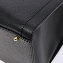 GUCCI Bamboo Hand Bag Leather Black Gold Auth ep10488-9