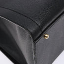 GUCCI Bamboo Hand Bag Leather Black Gold Auth ep10488-14
