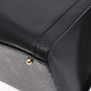 GUCCI Bamboo Hand Bag Leather Black Gold Auth ep10488-15