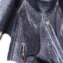 GUCCI Bamboo Hand Bag Leather Black Gold Auth ep10488-18