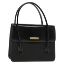 Burberrys Hand Bag Leather Black Gold Auth ep10489-1