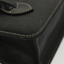 Burberrys Hand Bag Leather Black Gold Auth ep10489-10