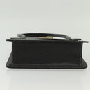 Burberrys Hand Bag Leather Black Gold Auth ep10489-9