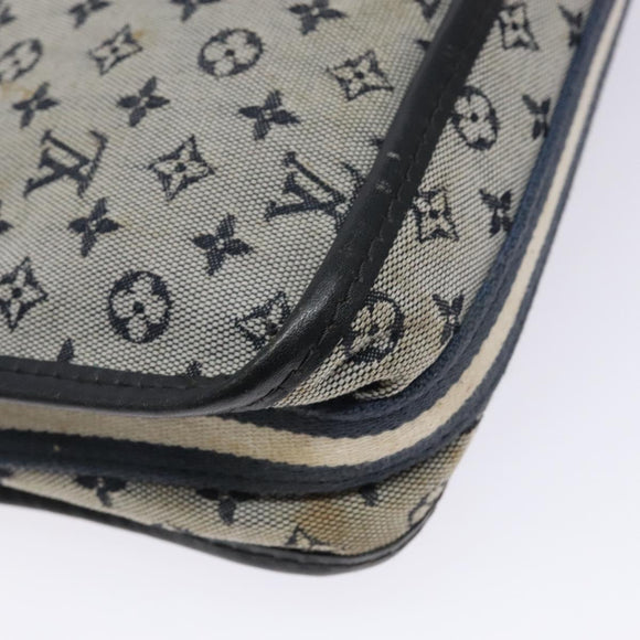 LOUIS VUITTON Monogram Mini Pochette Catrain Bag Blue M92330 LV Auth ep10490