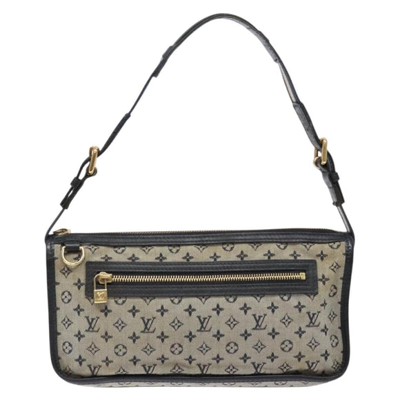 LOUIS VUITTON Monogram Mini Pochette Catrain Bag Blue M92330 LV Auth ep10490