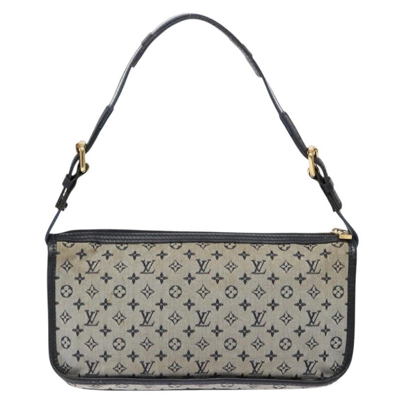 LOUIS VUITTON Monogram Mini Pochette Catrain Bag Blue M92330 LV Auth ep10490