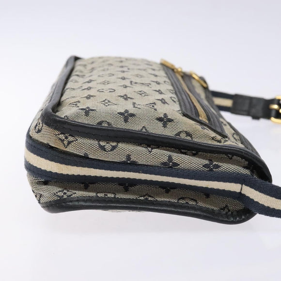 LOUIS VUITTON Monogram Mini Pochette Catrain Bag Blue M92330 LV Auth ep10490