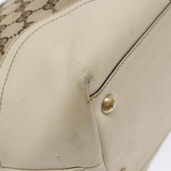GUCCI GG Canvas Tote Bag Beige Gold 169946 Auth ep10492