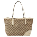 GUCCI GG Canvas Tote Bag Beige Gold 169946 Auth ep10492-13