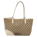 GUCCI GG Canvas Tote Bag Beige Gold 169946 Auth ep10492-2