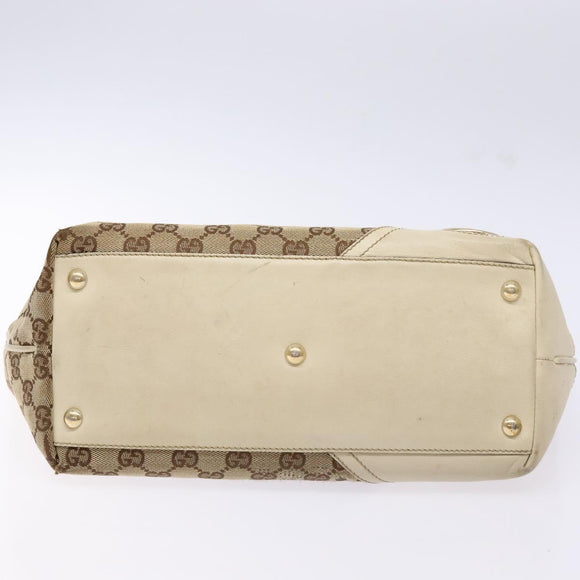 GUCCI GG Canvas Tote Bag Beige Gold 169946 Auth ep10492