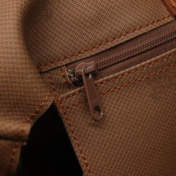 Burberrys Nova Check Hand Bag Canvas Gold Beige Auth ep10496