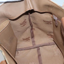 Burberrys Nova Check Hand Bag Canvas Gold Beige Auth ep10496-18