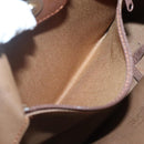 Burberrys Nova Check Hand Bag Canvas Gold Beige Auth ep10496-19