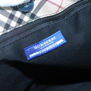 BURBERRY Nova Check Blue Label Hand Bag Canvas Black Beige Auth ep10498-14