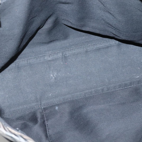 BURBERRY Nova Check Blue Label Hand Bag Canvas Black Beige Auth ep10498