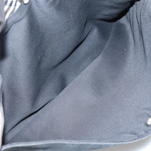 BURBERRY Nova Check Blue Label Hand Bag Canvas Black Beige Auth ep10498