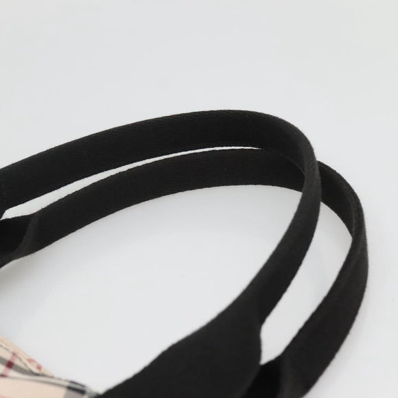 BURBERRY Nova Check Blue Label Hand Bag Canvas Black Beige Auth ep10498