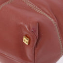 LOEWE Anagram Hand Bag Leather Pink Gold Auth ep10499-14