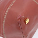 LOEWE Anagram Hand Bag Leather Pink Gold Auth ep10499-15