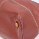 LOEWE Anagram Hand Bag Leather Pink Gold Auth ep10499-16