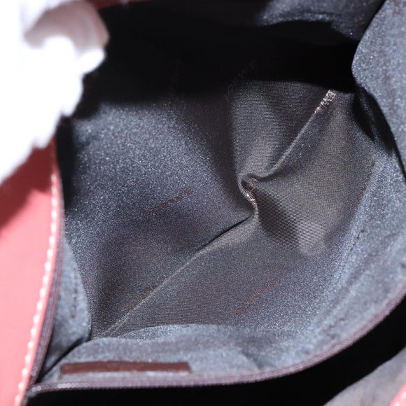 LOEWE Anagram Hand Bag Leather Pink Gold Auth ep10499