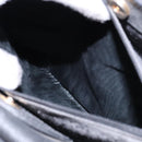 GUCCI Bamboo Hand Bag Suede Leather Black Gold 002 1186 0260 Auth ep10501-21