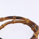 GUCCI Bamboo Hand Bag Suede Leather Black Gold 002 1186 0260 Auth ep10501-8