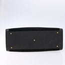 GUCCI Bamboo Hand Bag Suede Leather Black Gold 002 1186 0260 Auth ep10501-9