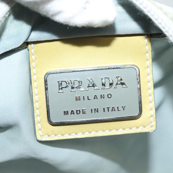 PRADA Shoulder Bag Nylon Light Blue Silver Auth ep10502