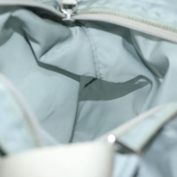 PRADA Shoulder Bag Nylon Light Blue Silver Auth ep10502
