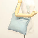 PRADA Shoulder Bag Nylon Light Blue Silver Auth ep10502-21