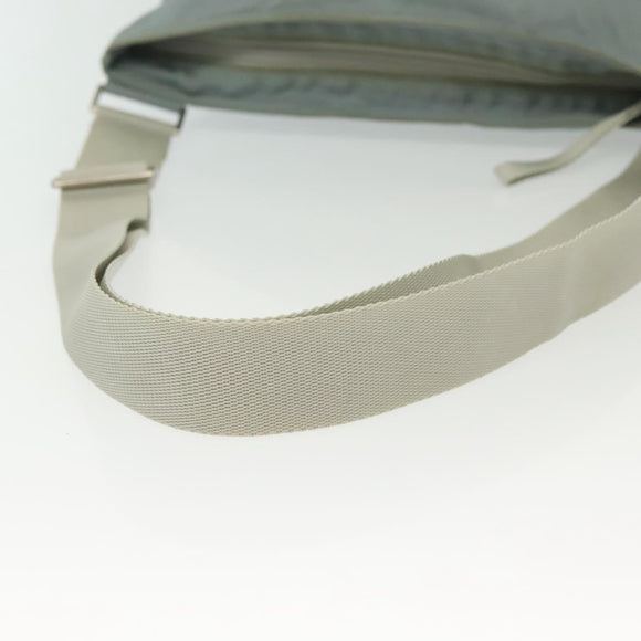 PRADA Shoulder Bag Nylon Light Blue Silver Auth ep10502