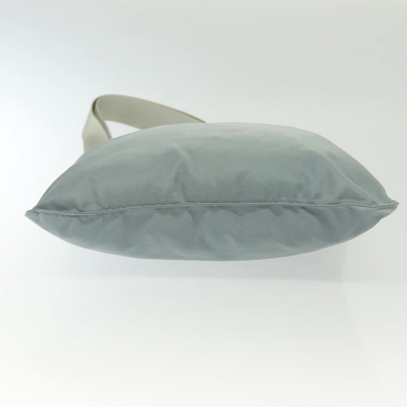 PRADA Shoulder Bag Nylon Light Blue Silver Auth ep10502