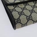 GUCCI GG Supreme Shoulder Bag PVC Navy Gold Auth ep10523-15