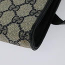 GUCCI GG Supreme Shoulder Bag PVC Navy Gold Auth ep10523-18