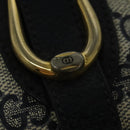 GUCCI GG Supreme Shoulder Bag PVC Navy Gold Auth ep10523-19