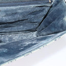 GUCCI GG Supreme Shoulder Bag PVC Navy Gold Auth ep10523-21