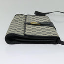 GUCCI GG Supreme Shoulder Bag PVC Navy Gold Auth ep10523-4