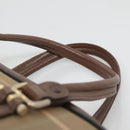 Burberrys Nova Check Hand Bag Canvas Gold Beige Auth ep10525-8